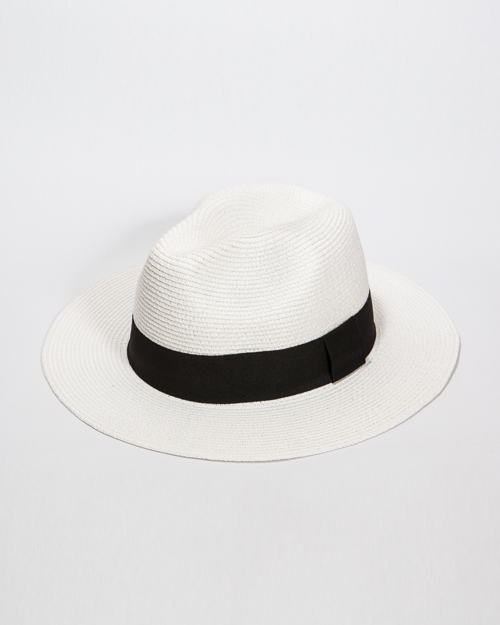 Unisex Paris Panama Hat (White/Black)